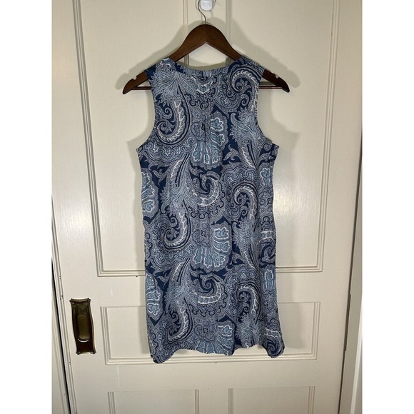 Lauren Ralph Lauren Women’s Blue Paisley Sleeveless Dress Size Small - Picture 2 of 7